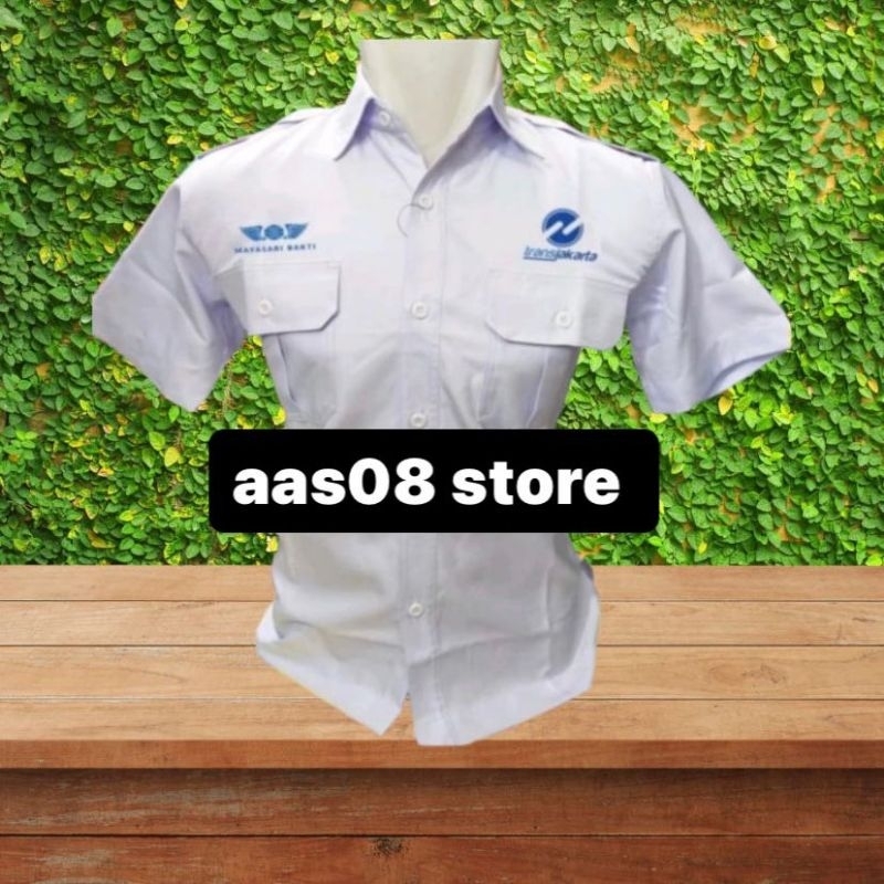 KEMEJA MAYASARI BAKTI SERAGAM TRANSJAKARTA MAYASARI BAKTI PUTIH PDH