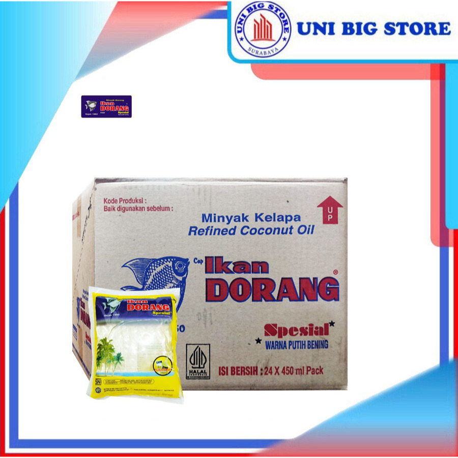 

Minyak Goreng Ikan Dorang Spesial 450 ml x 24 pcs DUS Fried Oil Dorang Special