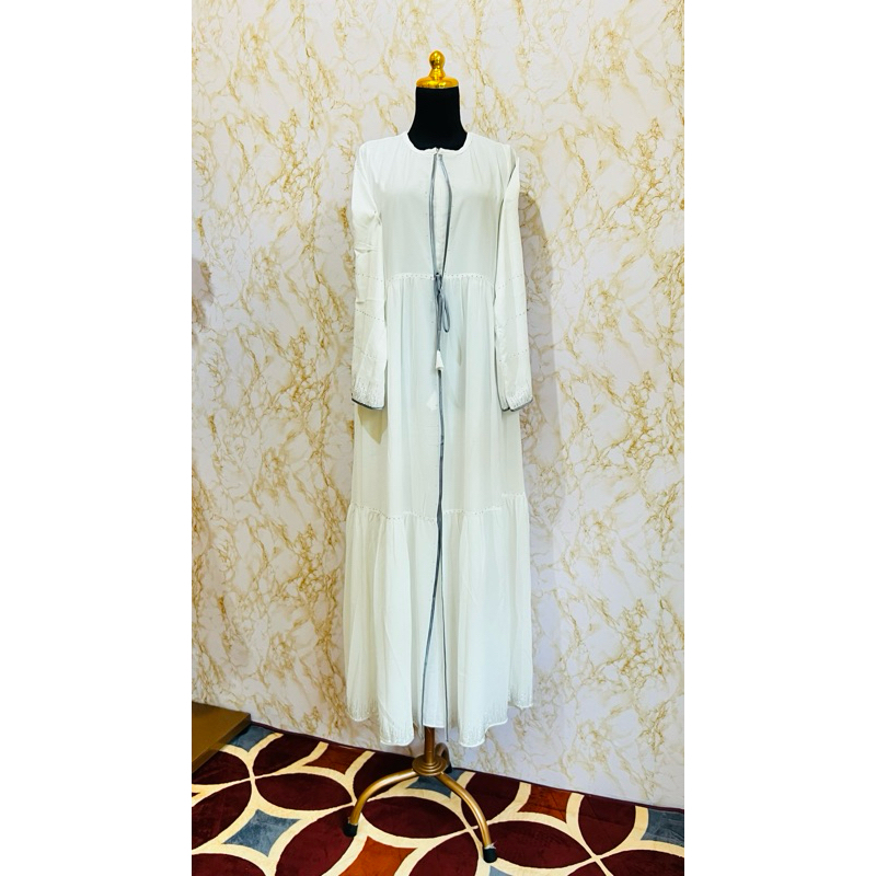 Gamis Putih Sutra Premium