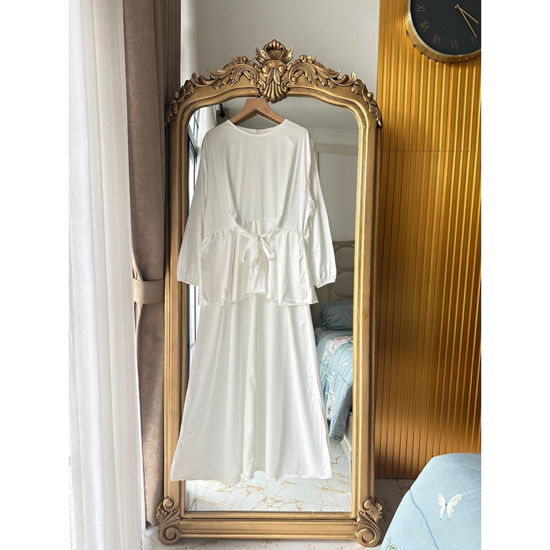 Dress gamis satin silk armani