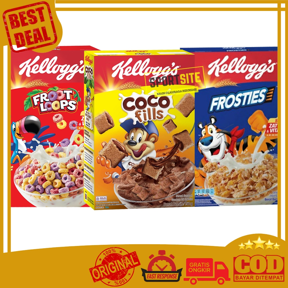 Kelloggs Froot Loops Frosties Coco Fills Sereal 150gr 175gr 300gr Cereal Ring Buah Jagung Cokelat Ma