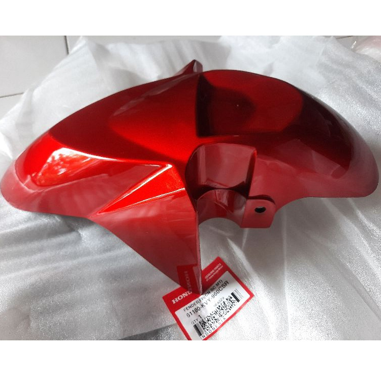 SPAKBOR DEPAN / SAYAP DEPAN BEAT CARB [61100-KVY-960CSR] MERAH