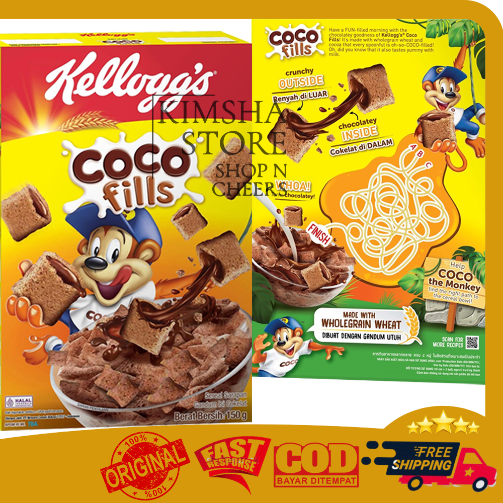 

Kelloggs Coco Fills Sereal Gandum Isi Cokelat 150gr 300gr Cereal Makanan Ringan Sarapan Cemilan Anak Chocolate Kellogg's Camilan Choco Snack Coklat 150 300 g