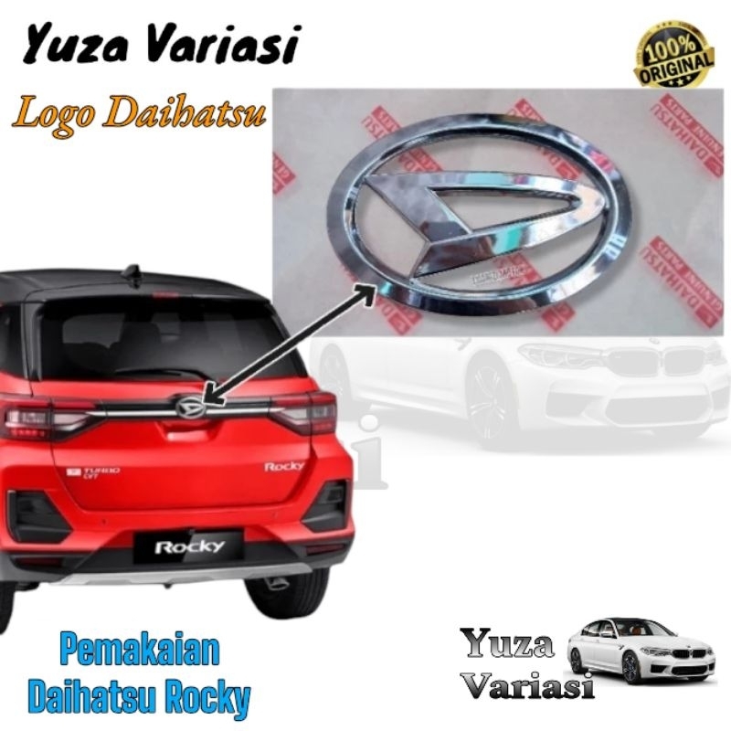 Logo Emblem Daihatsu Rocky Bagasi Belakang Original / Emblem Logo Daihatsu Belakang Bagasi Rocky Ori