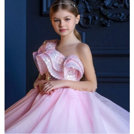 gaun pesta anak mewah untuk acara pesta /GAUN ANAK GLAMOUR / GAUN PINK  SIMPLE / GAUN ANAK BERKILAU