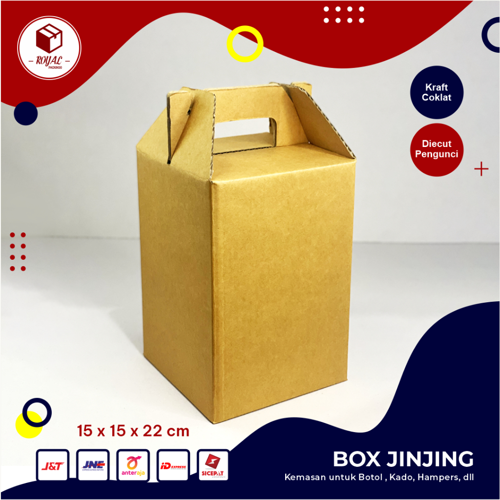 

Box ( 15 x 15 x 22 cm ) Box Kuker 500 gr isi 3 Toples - JinjingBox/Tas/Box/Hampers/Kardus/Karton/Polos/Packing