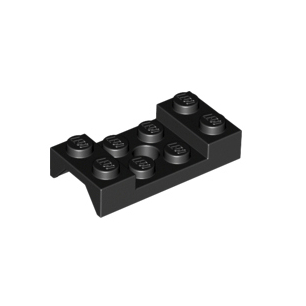 Lego Black Part 60212 Vehicle, Mudguard 2 x 4 with Arch Studded with Hole