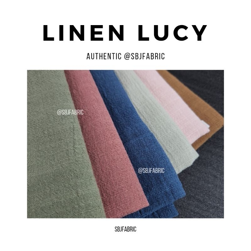 Kain Linen Lucy Slub | Linen Slub Crinkle Crepe [ PREMIUM | GRADE A ECER/GROSIR ]