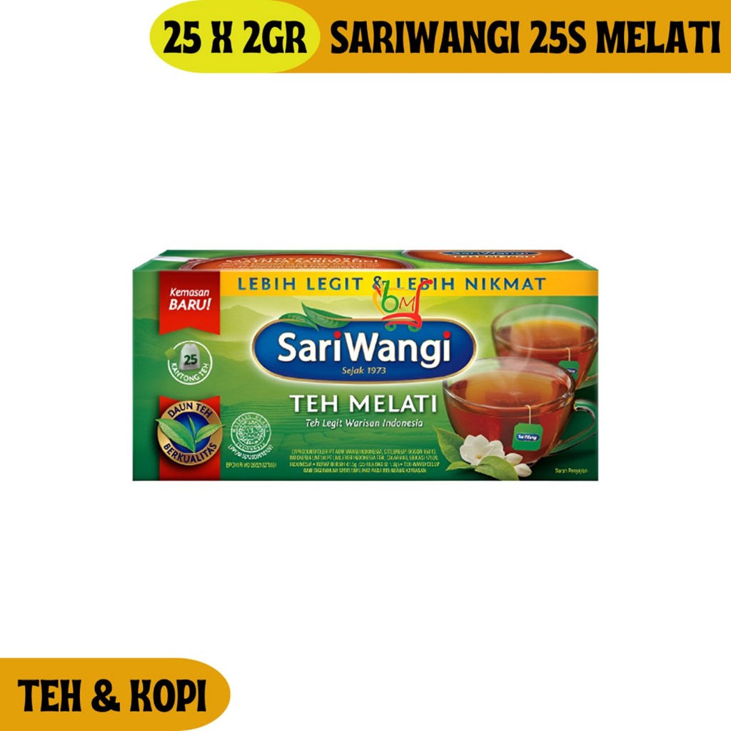

Sariwangi Melati Teh Hijau Pilihan Indonesia Box 25 Tea Bag