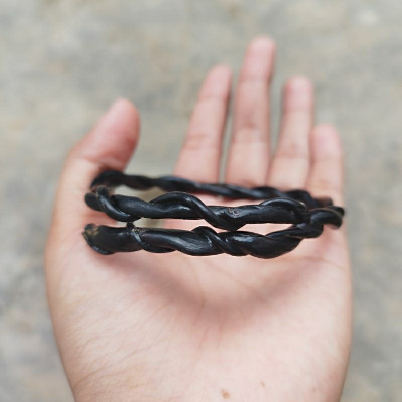 Gelang Akar Bahar Hitam Lilit