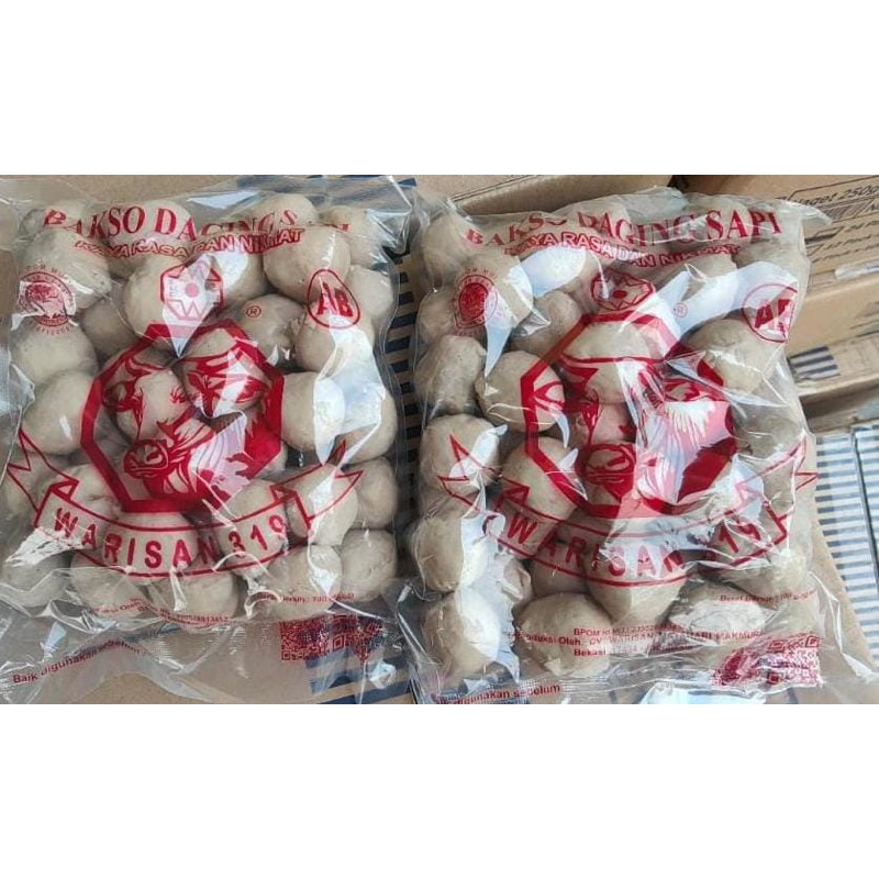 

frozen bakso warisan sapi 1 bungkus