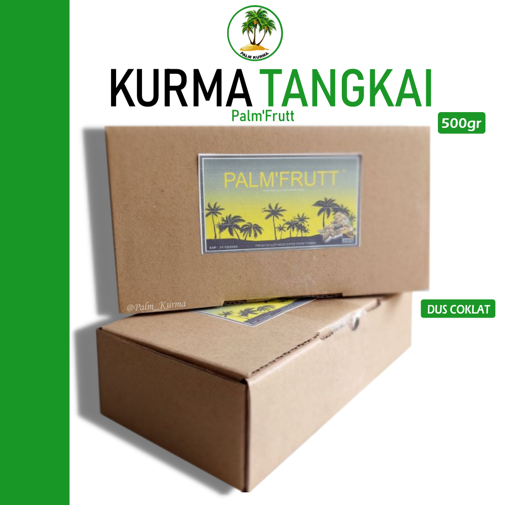 

Kurma Palm'Frutt [500gr] Kurma Tangkai Premium [Kemasan Dus Coklat]