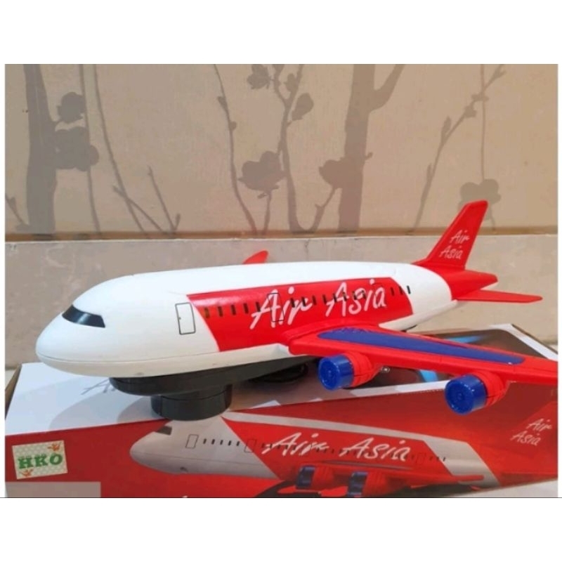 Mainan Pesawat Air asia Baterai Light & Sound  / Plane AirAsia - A380-220