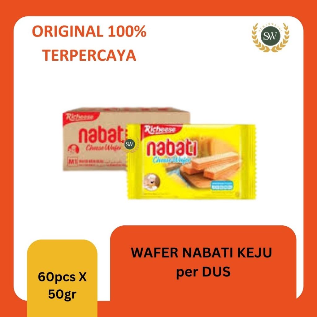 

Richeese Nabati Wafer Keju PER DUS ISI 60 PCS