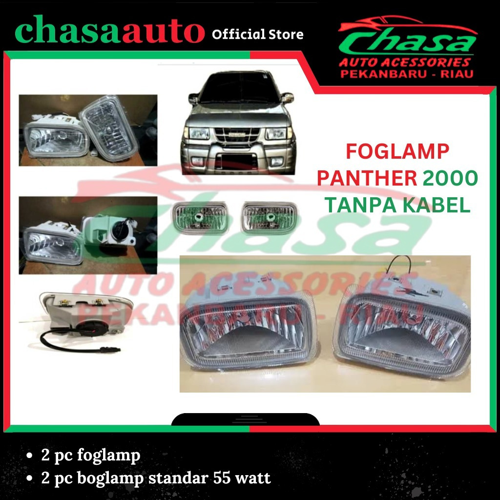 (CHASA) FOGLAMP PANTHER 2000 TANPA KABEL LAMPU KABUT MOBIL