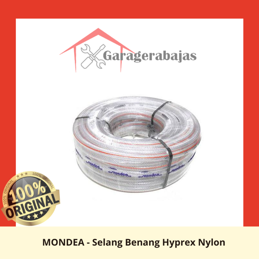 MONDEA - Selang Benang Hyprex Nylon (1/4 inch , 3/4 inch & 5/8 inch) - 1roll