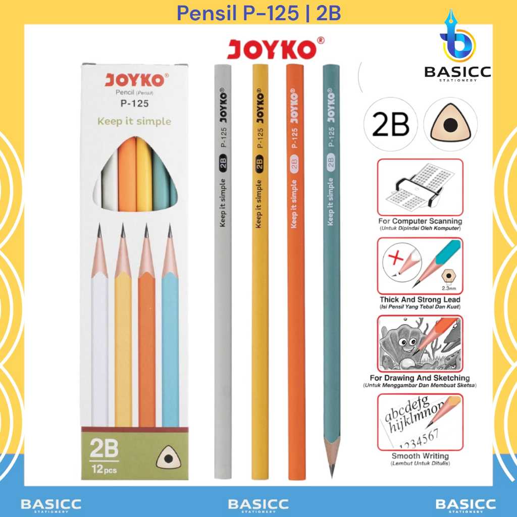 

Joyko Pensil Pencil P-125 2B | @1Ktk=12 Pensil