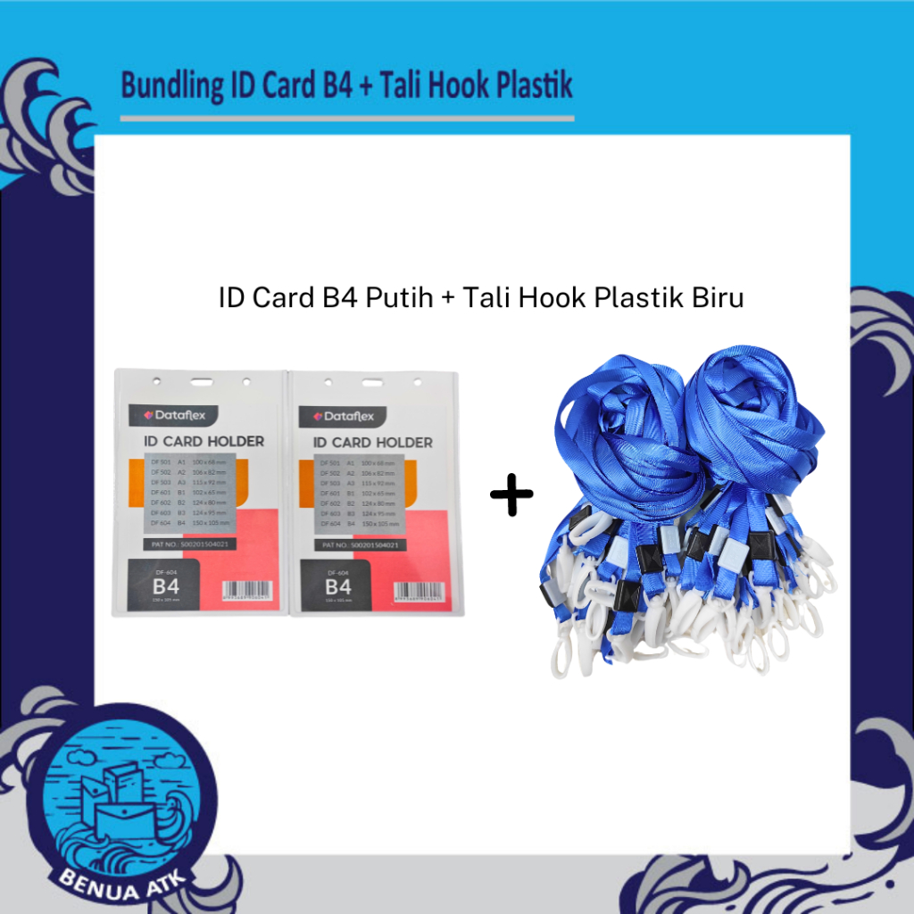 

BUNDLING ID Card Holder B4 + Tali Nylon Hook Plastik (NYLKP)