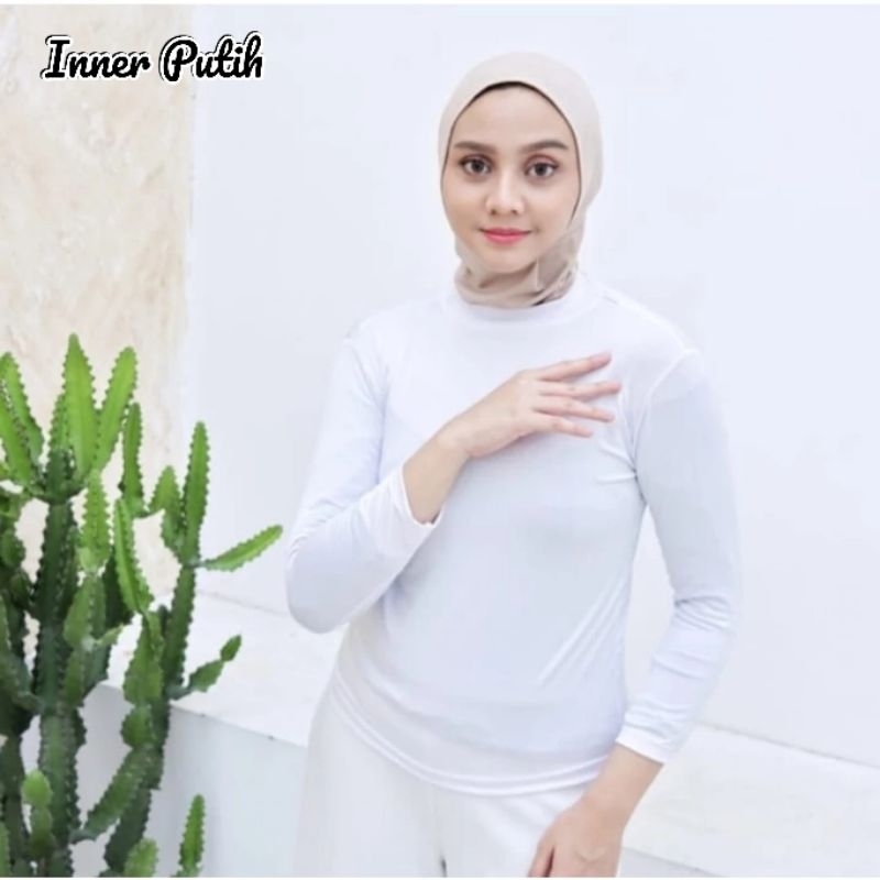 Inner Putih Manset Putih Spandex Jersey Premium Standar dan Jumbo