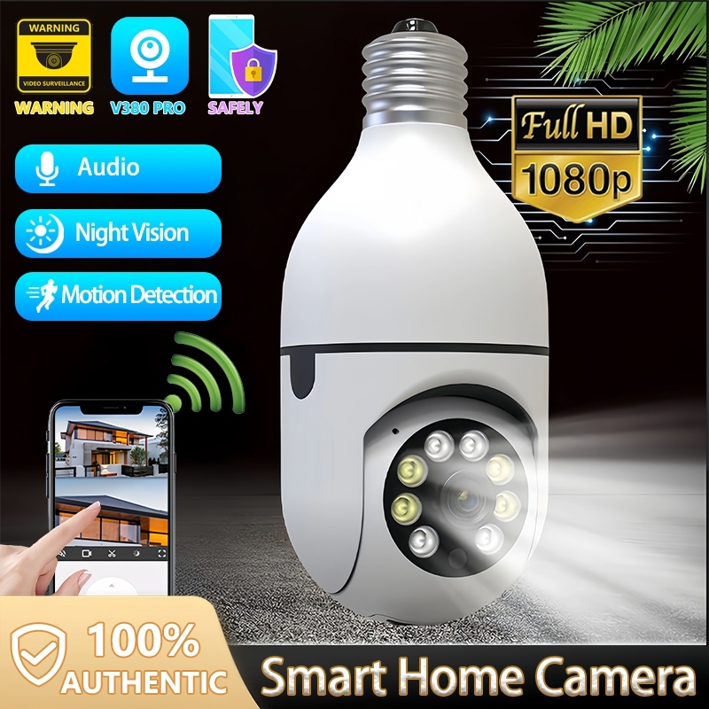 Cctv Bohlam Lampu Camera Cctv V380 Pro wifi Wireless model Bohlam Lamp