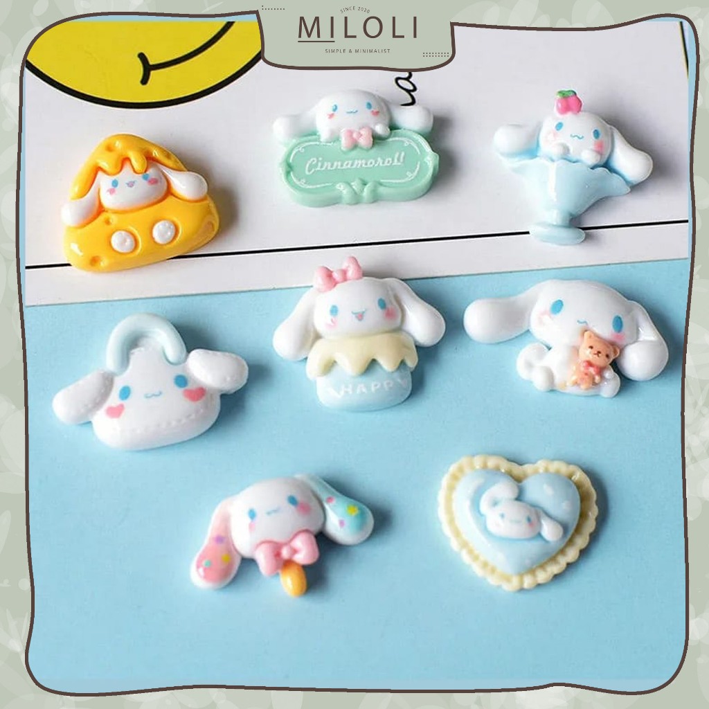 

[MILOLI] 1Pcs STICKER MINI 3D CINNAMONROLL Cute Cartoon Puppy Stiker Glossy Free Resin Aksesoris Hiasan Deco Sticker DIY Lucu - B0461