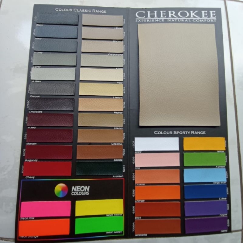 BAHAN JOK MOBIL CHEROKEE AP FORCE KULIT SINTETIS METERAN