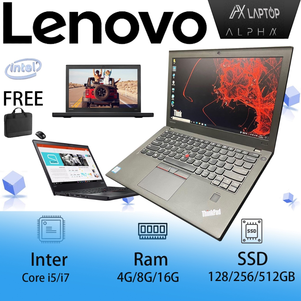 Laptop Lenovo Thinkpad X Series X220 X230 X240 X250 X260 X270 X280 Core I5/I7 Gen6 RAM 8GB SSD 256GB