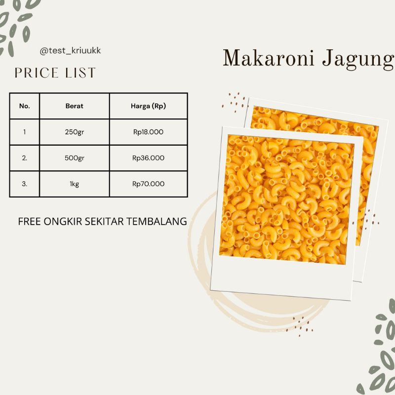 

Makaroni Jagung