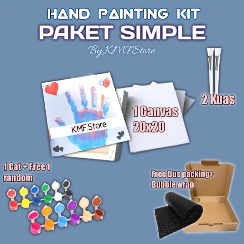 

HANDPAINTING KIT LUKIS TANGAN COUPLE KANVAS 20X20 BY.KMFSTORE CAP TANGAN PASANGAN ATAU BESTIE
