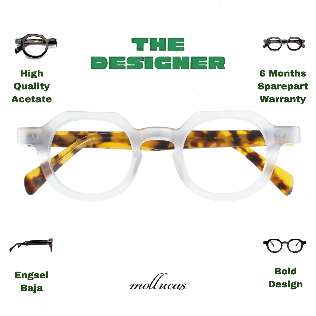 Mollucas - Mollucas The Designer - Bali Gel Turtle - Gratis Lensa Minus/Plus/Silinder Anti Radiasi -