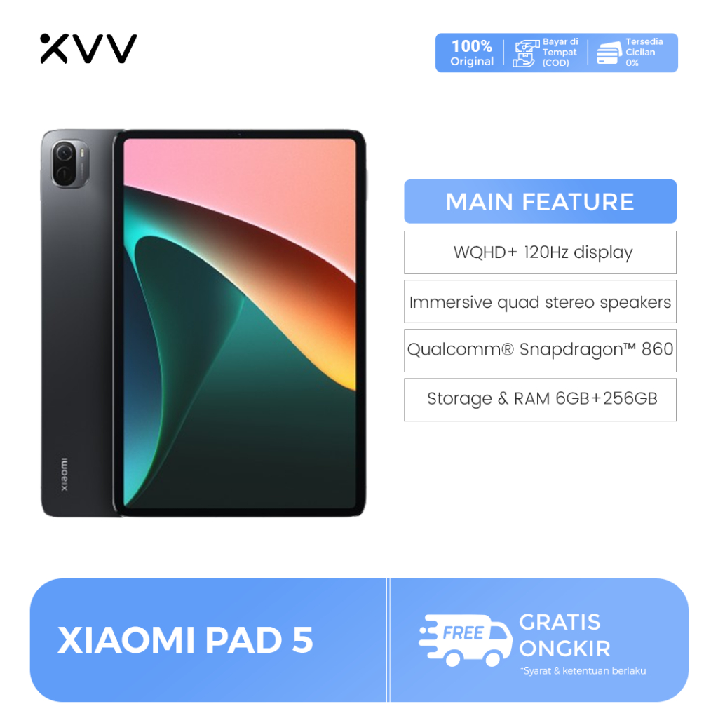 Xiaomi PAD 5 - Qualcomm Snapdragon 860 - Battery 8720mAh