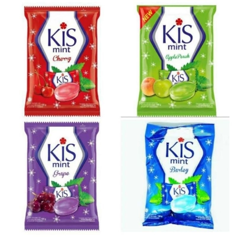 

PERMEN KIS MINT 125 GRAM CHERRY BARLEY GRAPE APPLE 1 PACK ISI 50