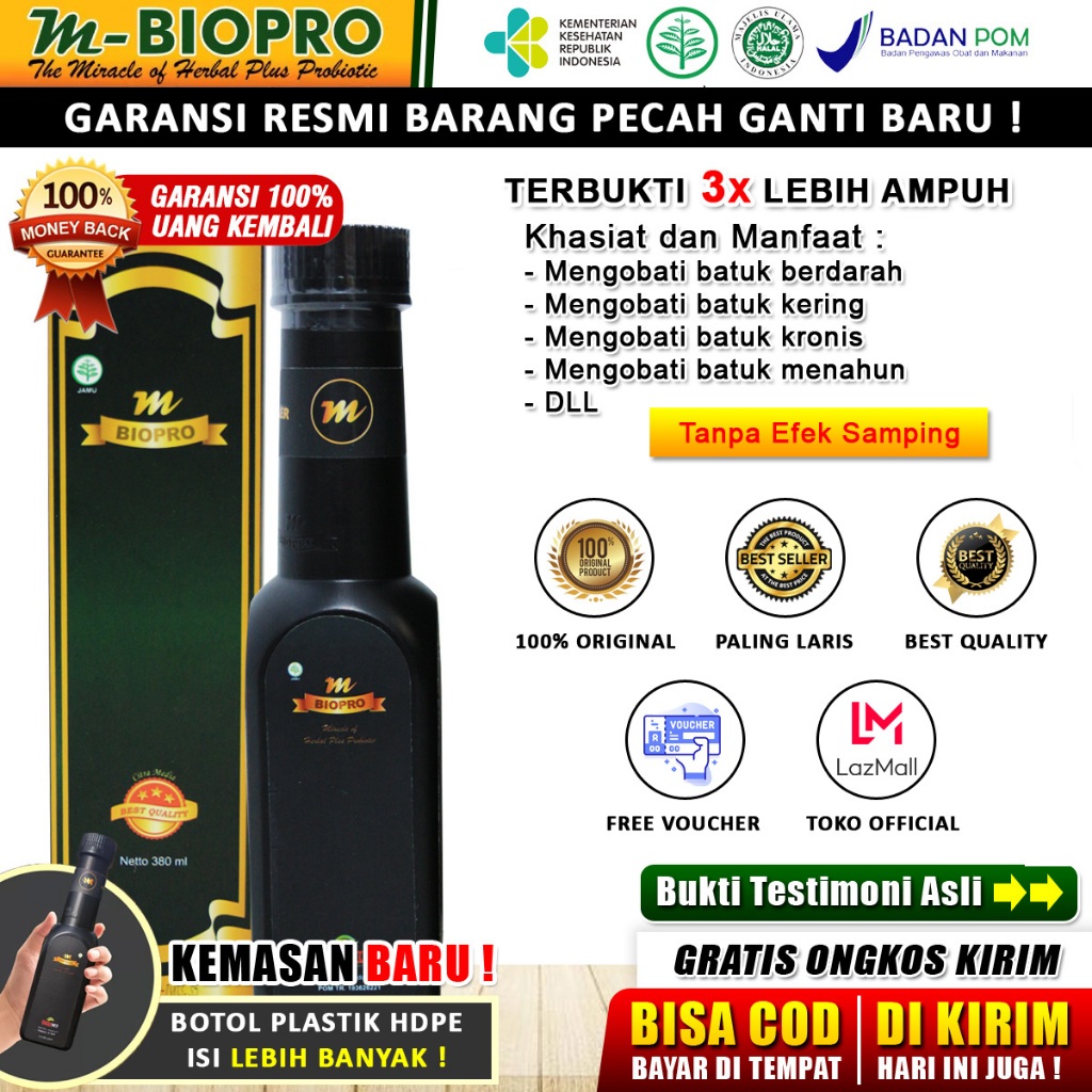 MBIOPRO Obat Batuk Ibu Anak Dewasa, Batuk Kering, Batuk Berdahak, Batuk Berdarah, Batuk Menahun, Bat