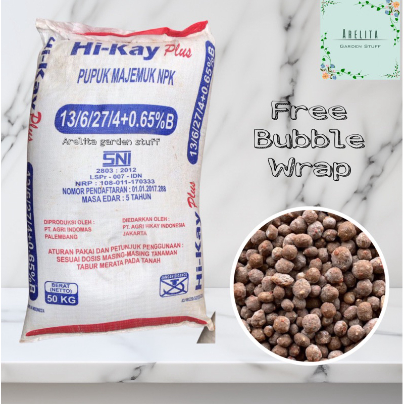 Pupuk NPK 13-6-27-4 + 0,65%B ex Agrim repack 1kg Pupuk Buah