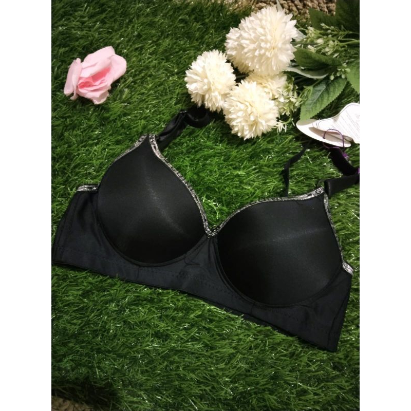 Bra Remaja Tanpa Kawat Busa Tebal Kancing 3/BH Tanpa kawat Busa Tebal Renda super Montok Push