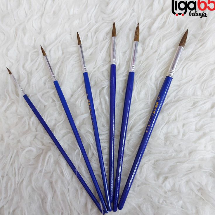 

Mewah 365 Kuas Lukis Paint Brush Pipih Flat Bulat Round B5 Kuas B5