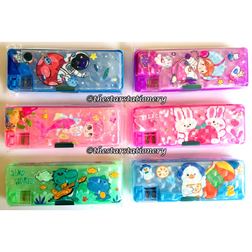 

(1 Biji) Kotak Pensil Magnet C-6617 Hologram / Tempat Pensil Magnet 22.9*8.3*3.5 Cm