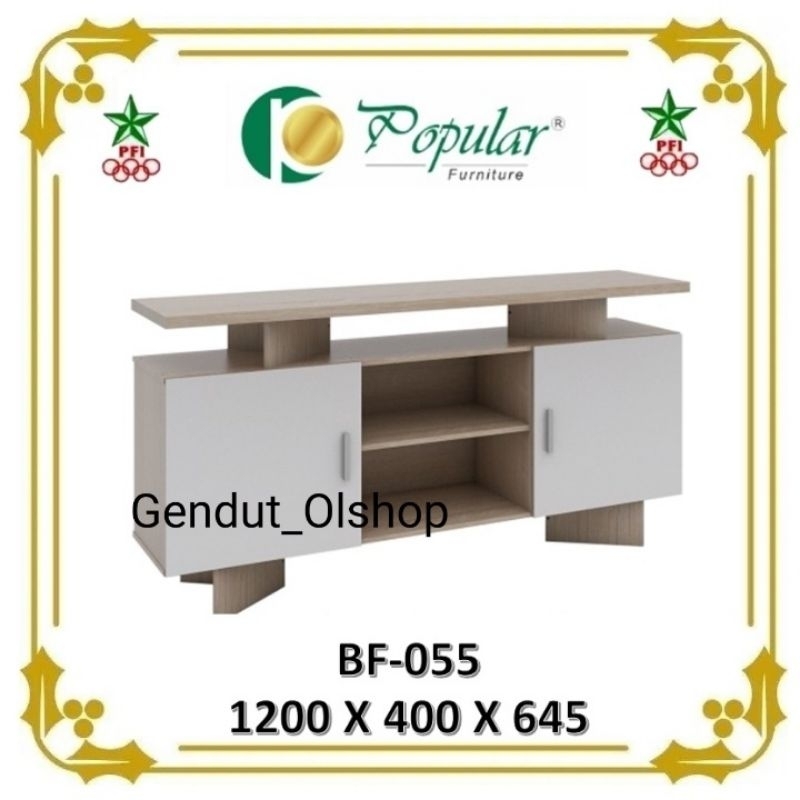 (Khusus Wilayah Palembang) Rak TV, Meja TV, Buffet TV, Buffet Serbaguna (Rak TV Popular BF-055) Pale