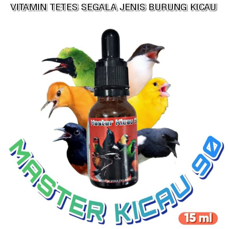 MASTER KICAU 90 VITAMIN TETES PENGGACOR SEGALA JENIS BURUNG KICAU nitrobird Nagata juara pakan burun