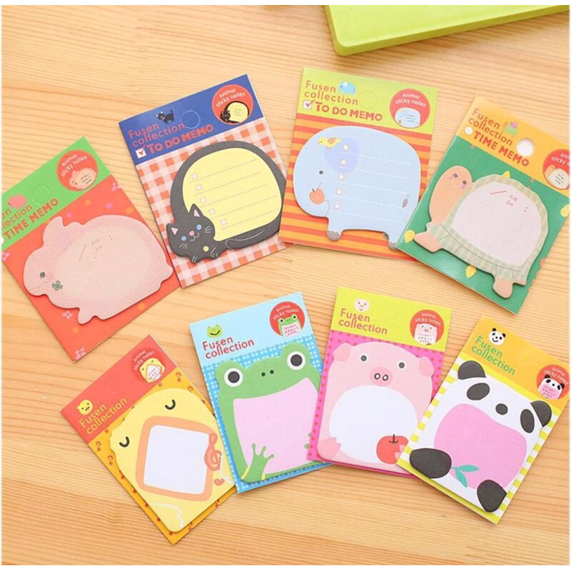 

Sticky Notes Memo MINI Motif Hewan Tempelan Kertas Catatan Memo Note Karakter Animal Mini Book Karakter Binatang Lucu Menarik