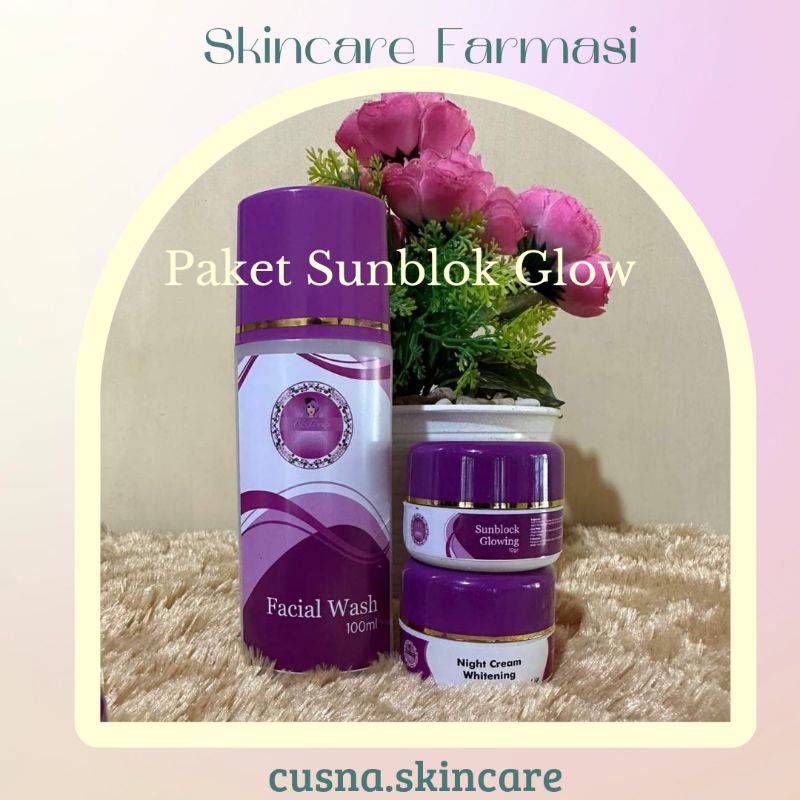 Skincare Farmasi RL Beauty Paket Sunblok Glowing memutihkan mengehilangkan flek hitam anti aging