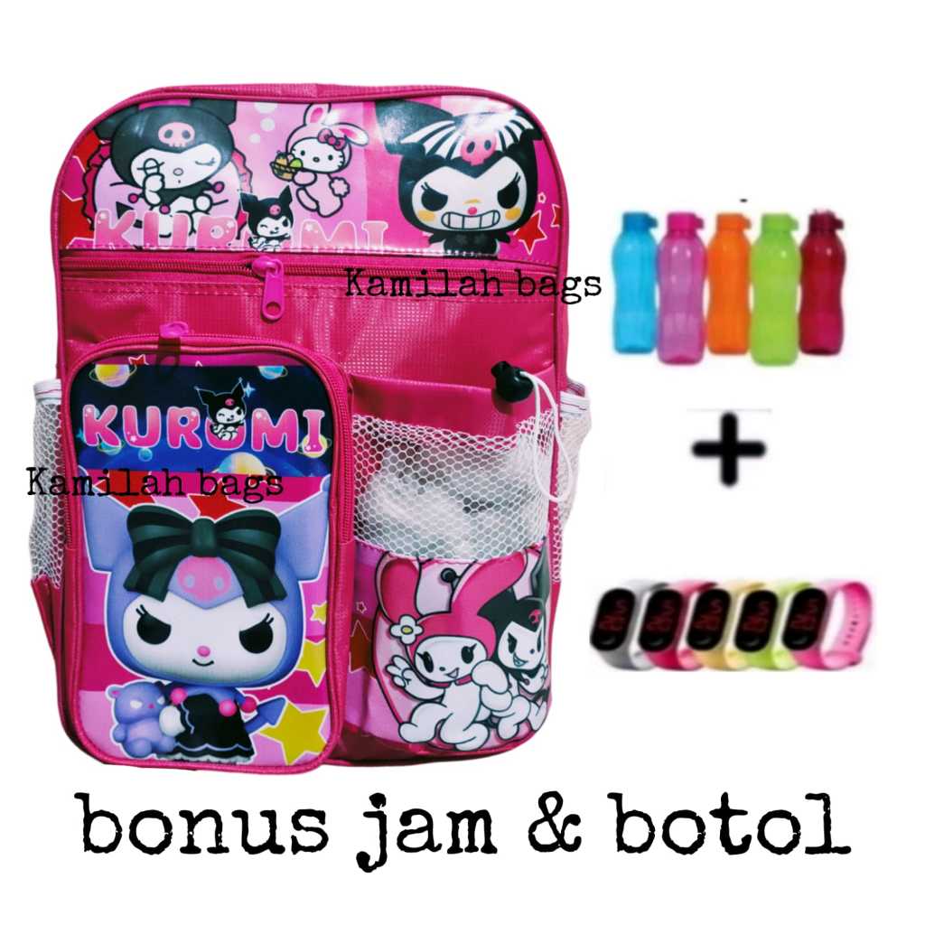 tas kuromi - tas anak perempuan - ransel sd anak cewek - tas anak cewek -tas sekolah sd anak cewek (