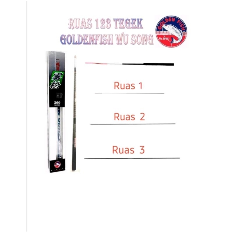 Ruas Original Tegek Golden Fish Wusong 1 2 3 | Sparepart tegek