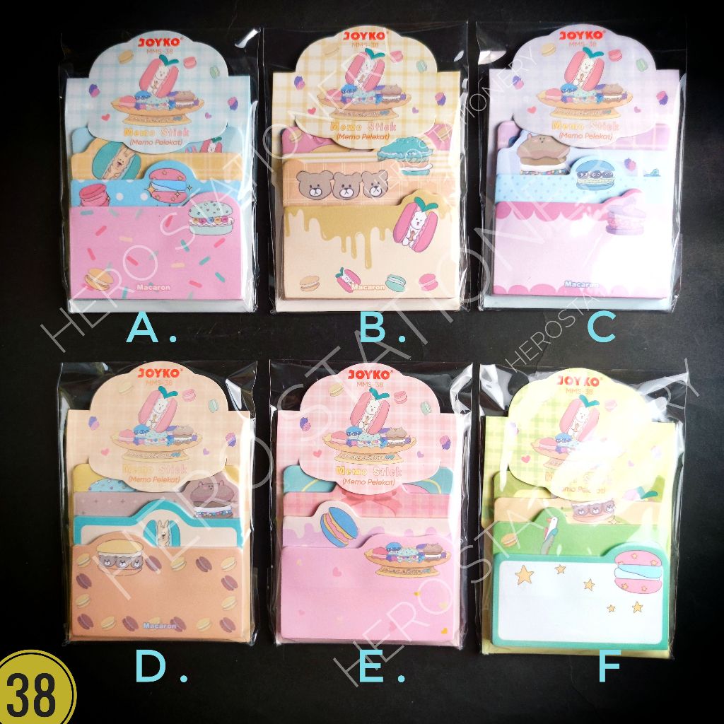 

Memo stick kertas sticky note joyko kue macaron MMS-38