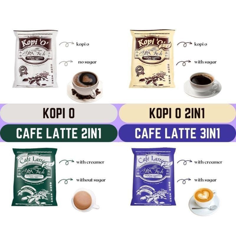 

Yit Foh Tenom Kopi O White Coffee Cafe Latte