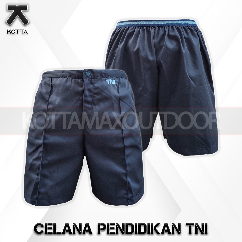 CELANA PENDIDIKAN TNI BIRU DONGKER - CELANA TRAINING PENDEK TNI -  CELANA OLAHRAGA TNI