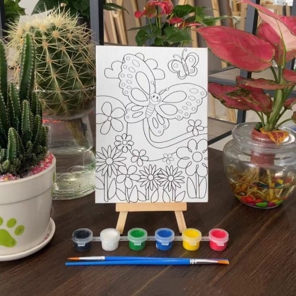 

Tren Baru BS Kanvas Lukis Sketsa Gambar Siap Pakai Papan Kanvas Lukis Menggambar DIY Set Anak Kado Ulang Tahun Hampers