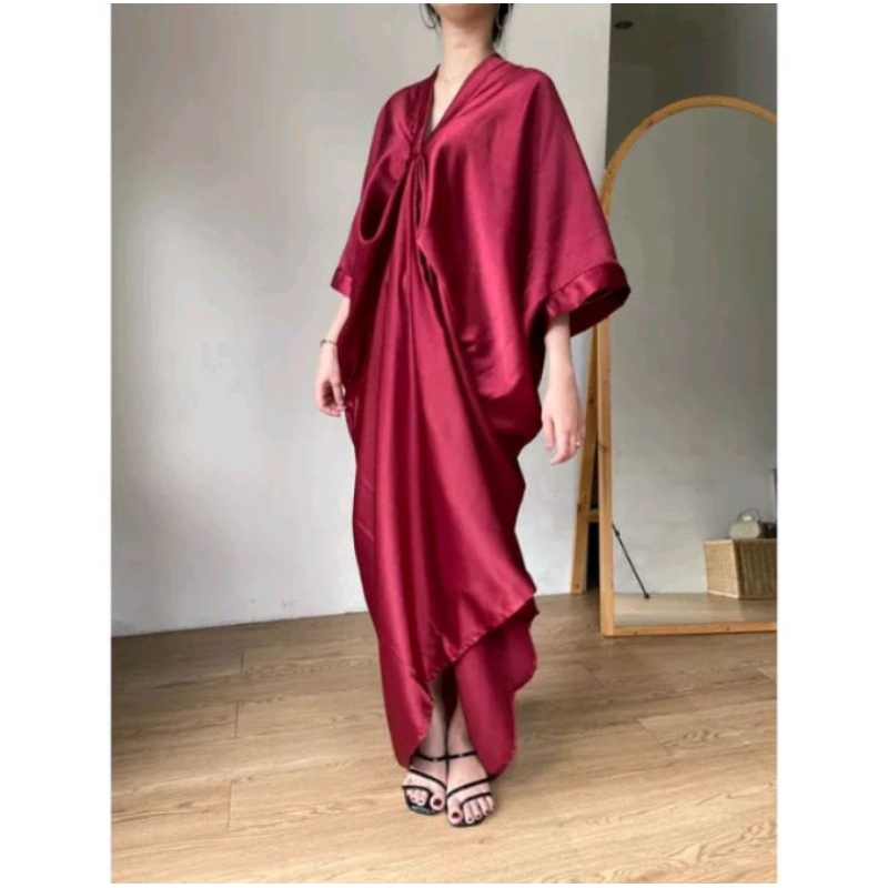 ONE SET KAFTAN SATIN/ PAKAIAN WANITA VIRAL/ONESET WANITA