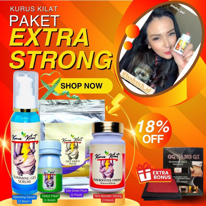 KURUS KILAT PAKET EXTRA STRONG Pelangsing Obat Diet Herbal Ampuh Penurun Berat Badan No Herballife