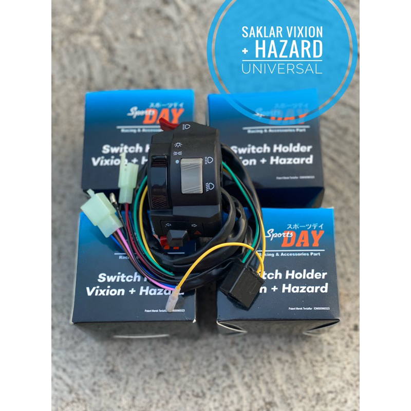 Saklar vixion + hazard universal all motor
